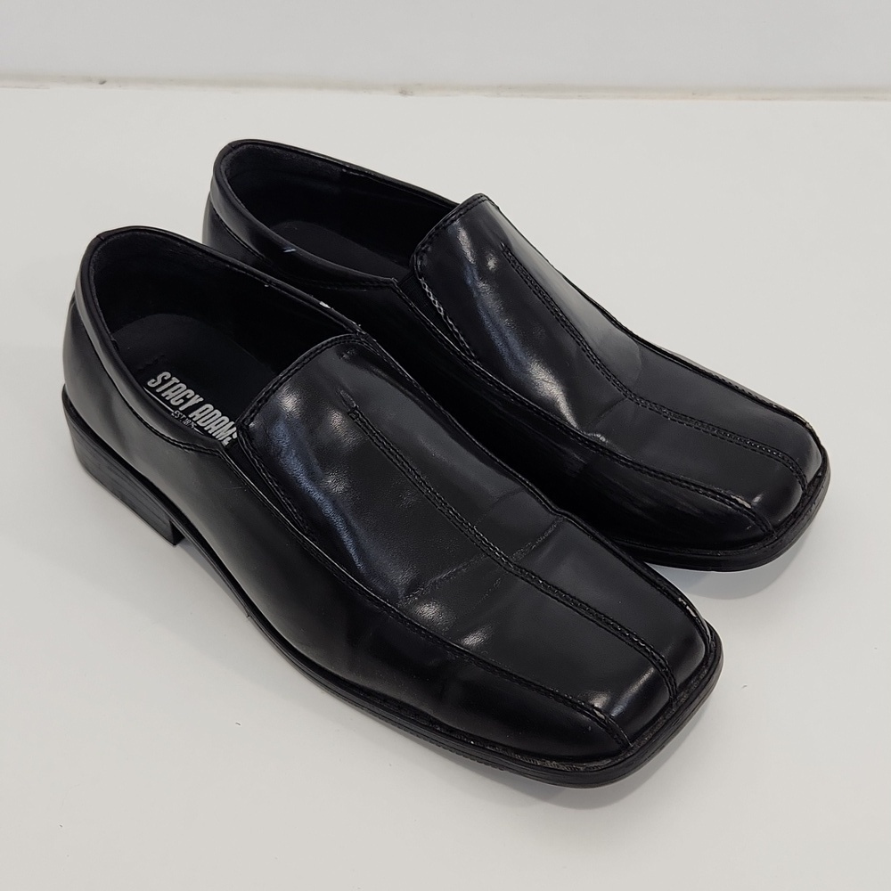 Stacy Adams Men's 41249B-01 Square Toe Black Leather Dress Shoes Size 7 M NICE!